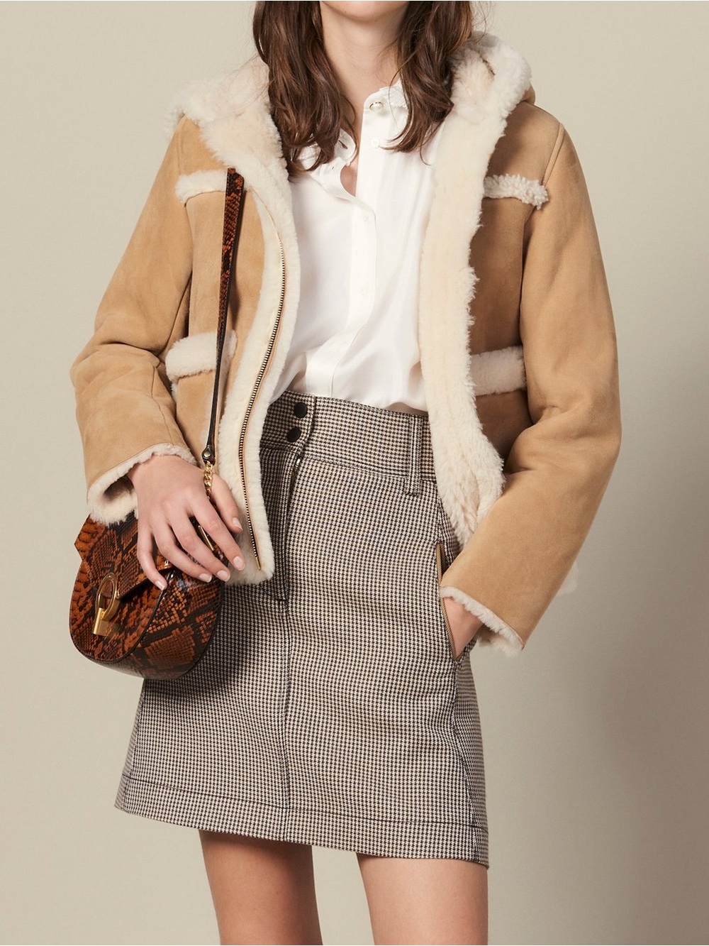 Sandro A-Line Mini Skirt